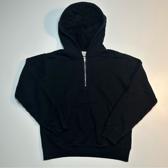 TNA Tops - Aritzia Tna Teddy Fleece Lined Half Zip Hoodie Jacket Black Size XS